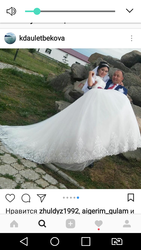 Срочно продается свадебное платье со шлейфом! 
